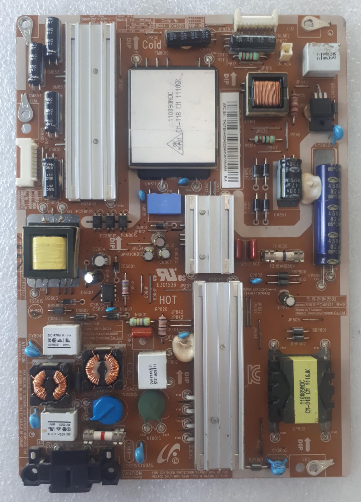 BN44-00482B,PD46G1_BHS,UE40D6000 POWER,LTJ400HV06-C,SAMSUNG BESLEME POWER BOARD