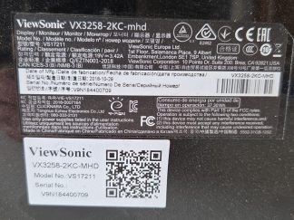 ViewSonic VX3258-2KC-mhd,VS17211,MONİTÖR ANAKART MAİNBOARD,LED BAR,AYAK,HOPARLÖR